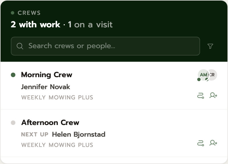 The live crew panel: Morning Crew on a visit, Afternoon Crew up next